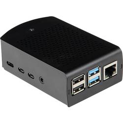 Joy-it rb-alucasep4+06 SBC skříň Vhodné pro (vývojové sady): Raspberry Pi® včetně upevňovacích jazýčků černá