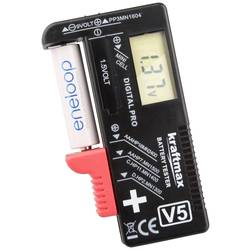 kraftmax zkoušečka baterií a akumulátorů, typy 1,2 V, 1,5 V, 146699
