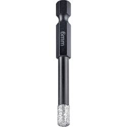 kwb HM Fliesenbohrer 6-Kant 6 mm 500306 vrták do obkladů 6 mm 1/4 (6,3 mm), šestihran 1 ks