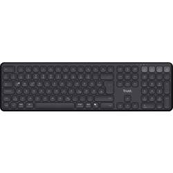 Trust Vaiya Bluetooth® klávesnice německá, QWERTZ černá nabíjecí