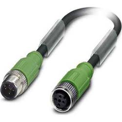 Phoenix Contact SAC-4P-M12MS/ 0,3-PUR/M12FS SH připojovací kabel pro senzory - aktory, 1500842, piny: 4, 30.00 cm, 1 ks