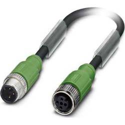 Phoenix Contact SAC-3P-M12MS/ 3,0-PUR/M12FS SH připojovací kabel pro senzory - aktory, 1500839, piny: 3, 3.00 m, 1 ks