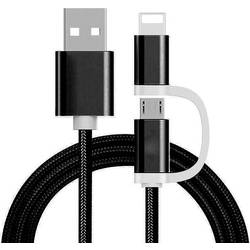 Apple iPad/iPhone/iPod kabel [1x microUSB zástrčka, dokovací zástrčka Apple Lightning - 1x ] 1.00 m černá