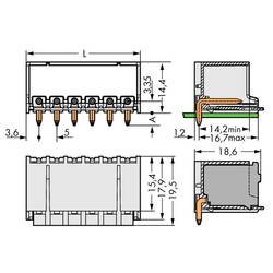 WAGO 2092 konektor do DPS 2, rozteč 5 mm, 2092-1422, 200 ks