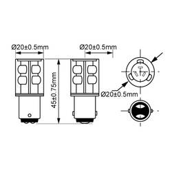 Barthelme 52160215 LED žárovka bílá BA15d 24 V/DC, 24 V/AC 22 lm