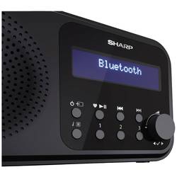 Sharp DR-P420 DR-P420BK stolní rádio, DAB+, DAB, FM, Bluetooth, USB, funkce alarmu, černá