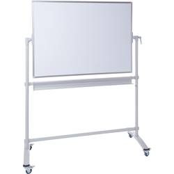 Dahle bílá popisovací tabule BASIC (š x v) 190 cm x 165 cm bílá lakovaný lze otočit , oboustranně použitelná , vč. odkládací misky , vč. sady koleček