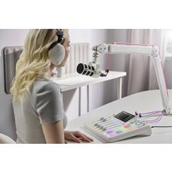 Rode PODMICW na stojanu řečnický mikrofon Druh přenosu:kabelový vč. ochrany proti větru XLR kabelový bílá