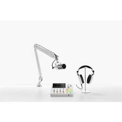 Rode PODMICW na stojanu řečnický mikrofon Druh přenosu:kabelový vč. ochrany proti větru XLR kabelový bílá