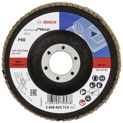 Bosch Accessories 2608603713 X431 vějířovitý brusný kotouč Průměr 115 mm Ø otvoru 22.33 mm Zrnitost 60 ocel 1 ks