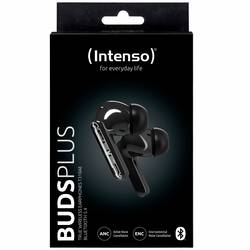 Intenso Buds Plus T310AE schwarz Headset do uší (In Ear) Bluetooth® stereo černá Potlačení hluku Nabíjecí pouzdro, Indikátor nabití, dotykové ovládání mobil