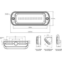 WAS pracovní světlomet 12 V/DC, 24 V/DC W229 1501 šířka rozsahu osvětlení (š x v x h) 133 x 25 x 44 mm 2000 lm