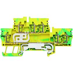 Z terminal earth terminal, Double-tier terminal, Rated cross-section: 2,5 mm², Tension clamp connection, Wemid, green / yellow, ZDK 2.5/3AN PE 1924470000