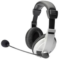 Digitus DA-12201 Sluchátka Over Ear kabelová, DA-12201, stereo, černostříbrná