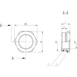 LAPP 52101969 SKINDICHT MR-M 6KT. 32X1,5/16X1,5 redukce kabelové průchodky s kroužkem M32 M16 mosaz přírodní 25 ks