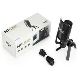 na stojanu Kondenzátorový mikrofon Rode NT-USB+ Druh přenosu:USB vč. stativu, vč. kabelu