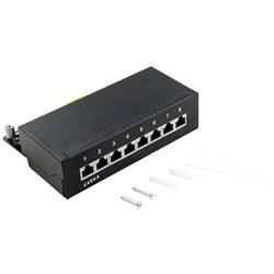 LogiLink NP0018B 8 portů patch panel CAT 6A 1 U černá