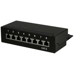 LogiLink NP0017B 8 portů patch panel 483 mm (19) CAT 6 1 U černá