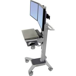 Ergotron Neo-Flex® Dual WideView WorkSpace 2násobný Pojízdný vozík na PC/monitor 25,4 cm (10) - 55,9 cm (22) šedá odkládací místo na klávesnici, otočný