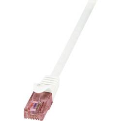 LogiLink CQ2101U RJ45 síťové kabely, propojovací kabely CAT 6 U/UTP 15.00 m bílá samozhášecí, s ochranou 1 ks