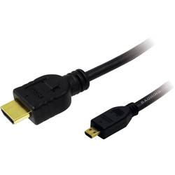 LogiLink HDMI kabel Zástrčka HDMI-A, Zástrčka HDMI Micro-D 2.00 m černá CH0032 4K UHD HDMI kabel