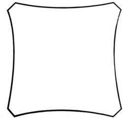 Perel GSS4360PE sluneční plachta sun sails 40 mm x 3600 mm x 3600 mm 1 ks