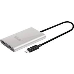 club3D CSV-1574 Thunderbolt / HDMI adaptér [1x Thunderbolt™ trojzástrčka USB-C® - 2x HDMI zástrčka] šedá, černá 0.27 m