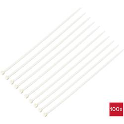TRU COMPONENTS TC-12533336, stahovací pásky, 4.8 mm, 300 mm, bílá, Ohnivzdorný, 100 ks