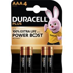Duracell Plus Power Boost mikrotužková baterie AAA alkalicko-manganová 1.5 V 4 ks