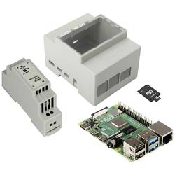 Joy-it DIN-Hutschienen-Kit Pi4 Raspberry Pi® 4 B 4 GB 4 x 1.5 GHz vč. pouzdra lišty, vč. napájecího zdroje na lištu, vč. Noobs OS