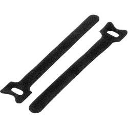 TRU COMPONENTS TC-12206116 kabelový manažer na suchý zip ke spojování háčková a flaušová část (d x š) 125 mm x 12 mm černá 20 ks