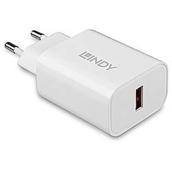 LINDY 18W USB Typ A Charger USB nabíječka, 1x USB A , 18 W, bílá