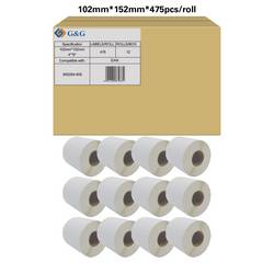 G&G etikety 102 x 152 mm papír thermodirekt bílá 12 ks trvalé ET-Z-G-800284-605 Adresní nálepky