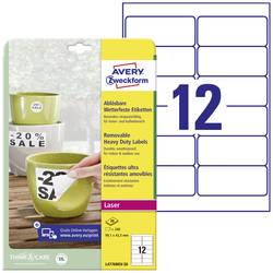 Avery-Zweckform L4776REV-20 Fóliové etikety 99.1 x 42.3 mm poylesterová fólie bílá 240 ks přemístitelné barevná laserová tiskárna, laserová tiskárna, barevná