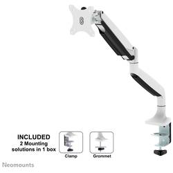 Neomounts NM-D750WHITE držák na stůl pro monitor 1 Displej: (s) 25,4 cm (10) - 81,3 cm (32) bílá naklápěcí, nakláněcí