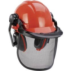 Einhell BG-SH 1 4500480 lesnická ochranná helma s integrovaným hledím oranžová, černá