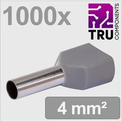 TRU COMPONENTS TC-13377244 dutinka 4 mm² částečná izolace šedá 1000 ks