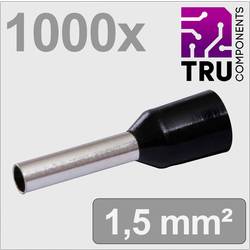 TRU COMPONENTS TC-13377204 dutinka 1.5 mm² částečná izolace černá 1000 ks