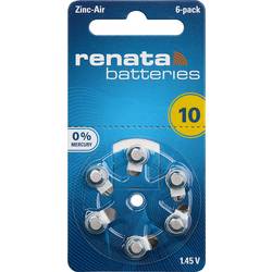 Renata knoflíkový článek ZA 10 1.4 V 6 ks 105 mAh zinko-vzduchová Hearing Aid PR70