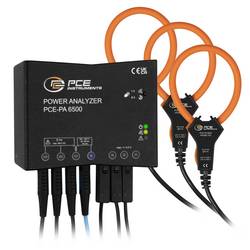 PCE Instruments síťový analyzátor 3fázové, 1fázové s funkcí záznamníku, vč. proudových kleští, Online měření, Měření spotřeby energie