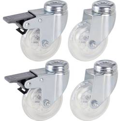 dörner + helmer 4506551 Otočné kolečko s brzdou Ø kola: 75 mm nosnost (max.): 50 kg 4 ks
