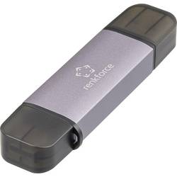 Renkforce RF-CR-200 USB čtečka karet pro smartphone/tablet USB 3.1, USB-A tmavě šedá
