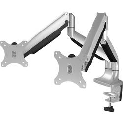 ICY BOX IB-MS504-T, Monitorständer mit Tischhalterung für 2 Monitore bis zu 32’’ (81 cm) 2násobný držák na stůl pro monitor 81,3 cm (32) stříbrnošedá