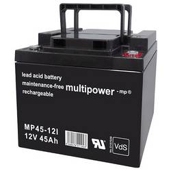 multipower MP45-12I 117741 olověný akumulátor 12 V 45 Ah olověný se skelným rounem (š x v x h) 199 x 171 x 166 mm šroubované M6 bezúdržbové, nepatrné vybíjení,
