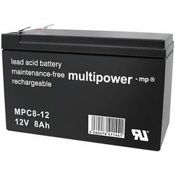 multipower MPC8-12 117747 olověný akumulátor 12 V 8 Ah olověný se skelným rounem (š x v x h) 65 x 102 x 151 mm plochý konektor 6,35 mm odolné proti více