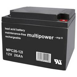 multipower MPC26-12I 136090 olověný akumulátor 12 V 26 Ah olověný se skelným rounem (š x v x h) 166 x 125 x 175 mm šroubované M5 odolné proti více cyklům,