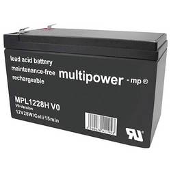 multipower MPL1228H-V0 150131 olověný akumulátor 12 V 7.2 Ah olověný se skelným rounem (š x v x h) 65 x 102 x 151 mm plochý konektor 6,35 mm bezúdržbové,