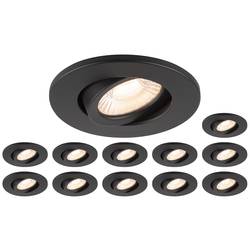 SLV 1007273 LED vestavné svítidlo, LED, 8 W, černá, sada 12 ks