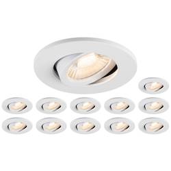 SLV 1007274 LED vestavné svítidlo, LED, 8 W, černá, sada 12 ks