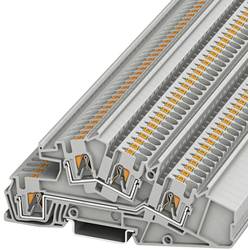Phoenix Contact 3214052 trojitá svorka na DIN lištu 6.2 mm pružinová svorka šedá 50 ks